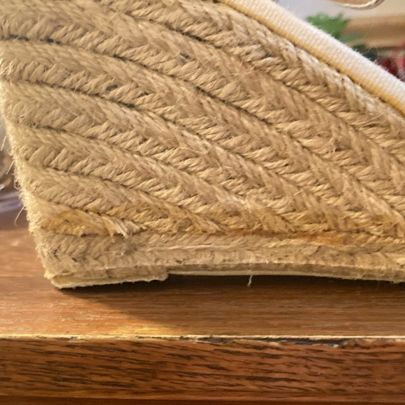 Knit cream size 10 wide wedge sandal see details - Picture 6 of 9